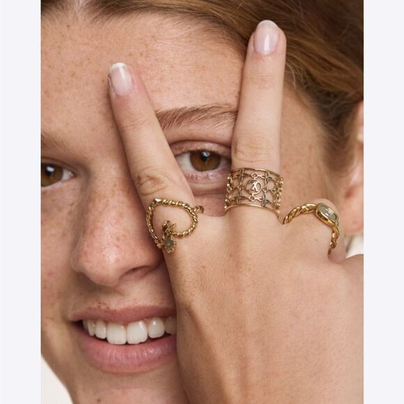 Louis Vuitton Filigree Goldtoned Ring 7 - Picture 2 of 12